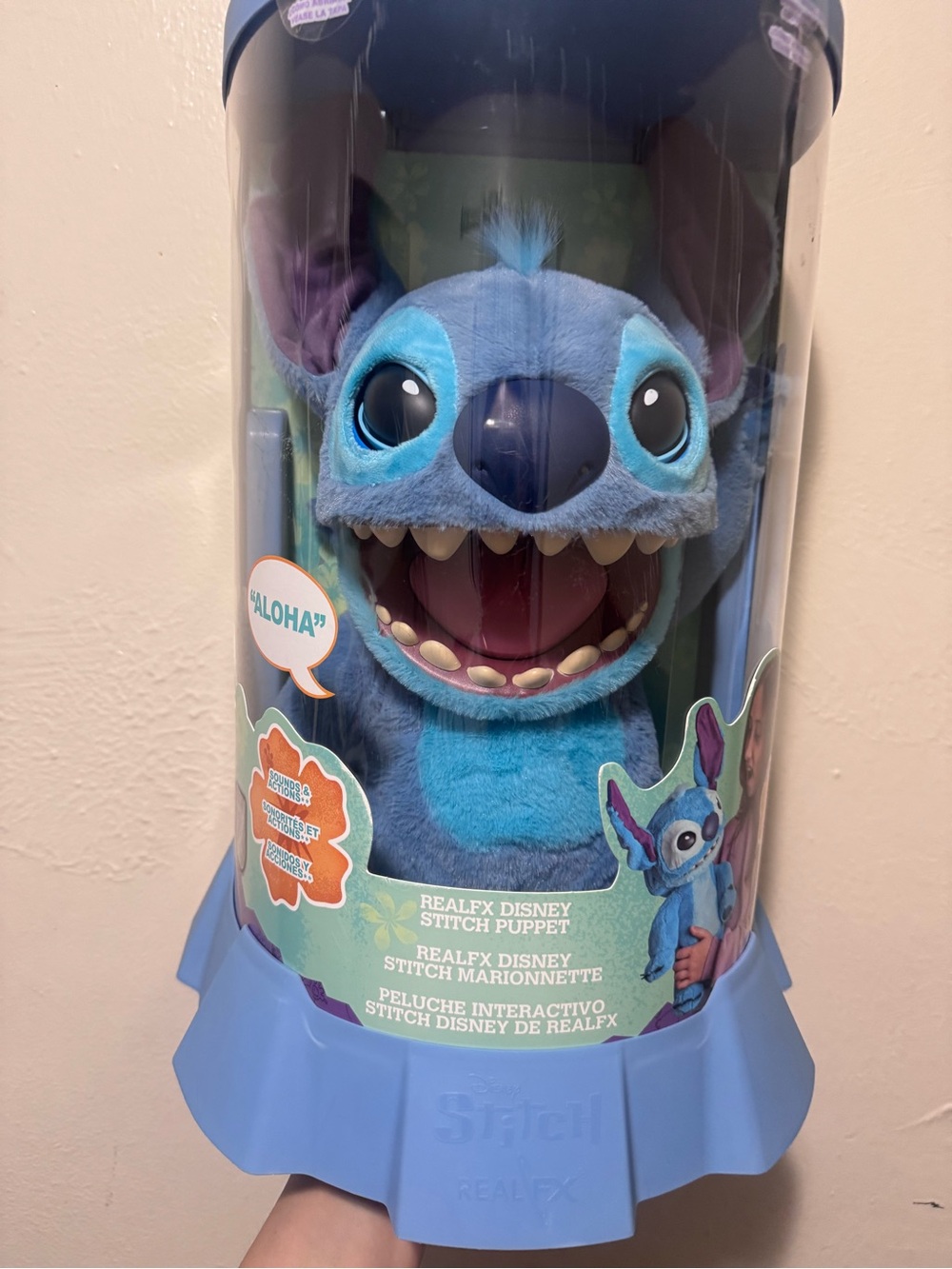 Disney Stitch Plush Puppet - Blue and Light Blue
